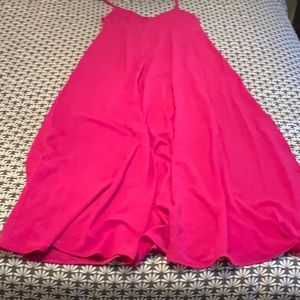 Fuchsia Silk Flow Dress